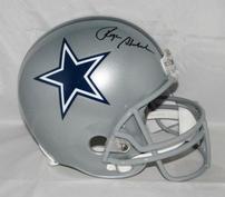 ROGER STAUBACH AUTOGRAPHED COWBOYS HELMET 202//177